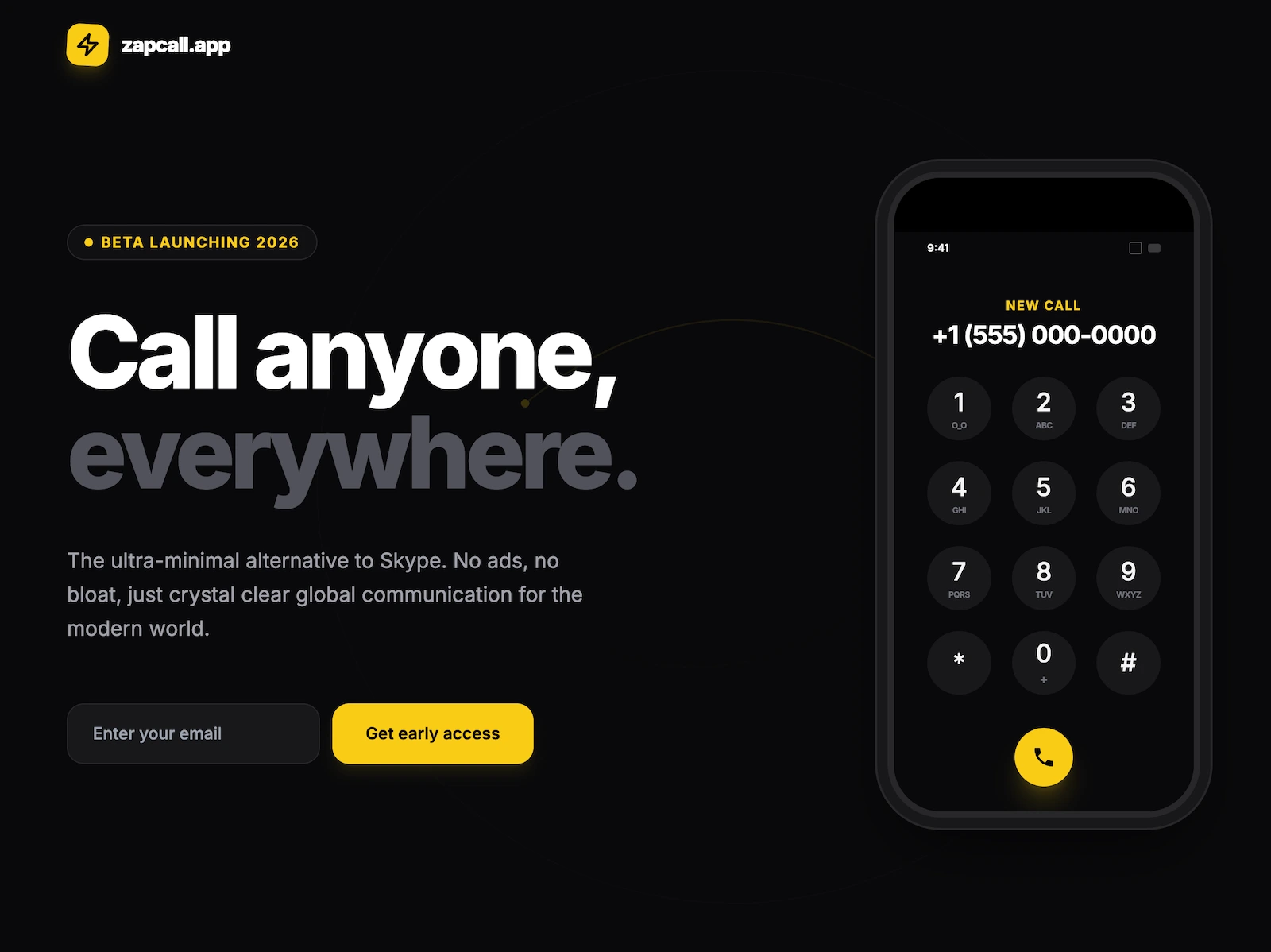 Mobile app - example website built with Lumipage